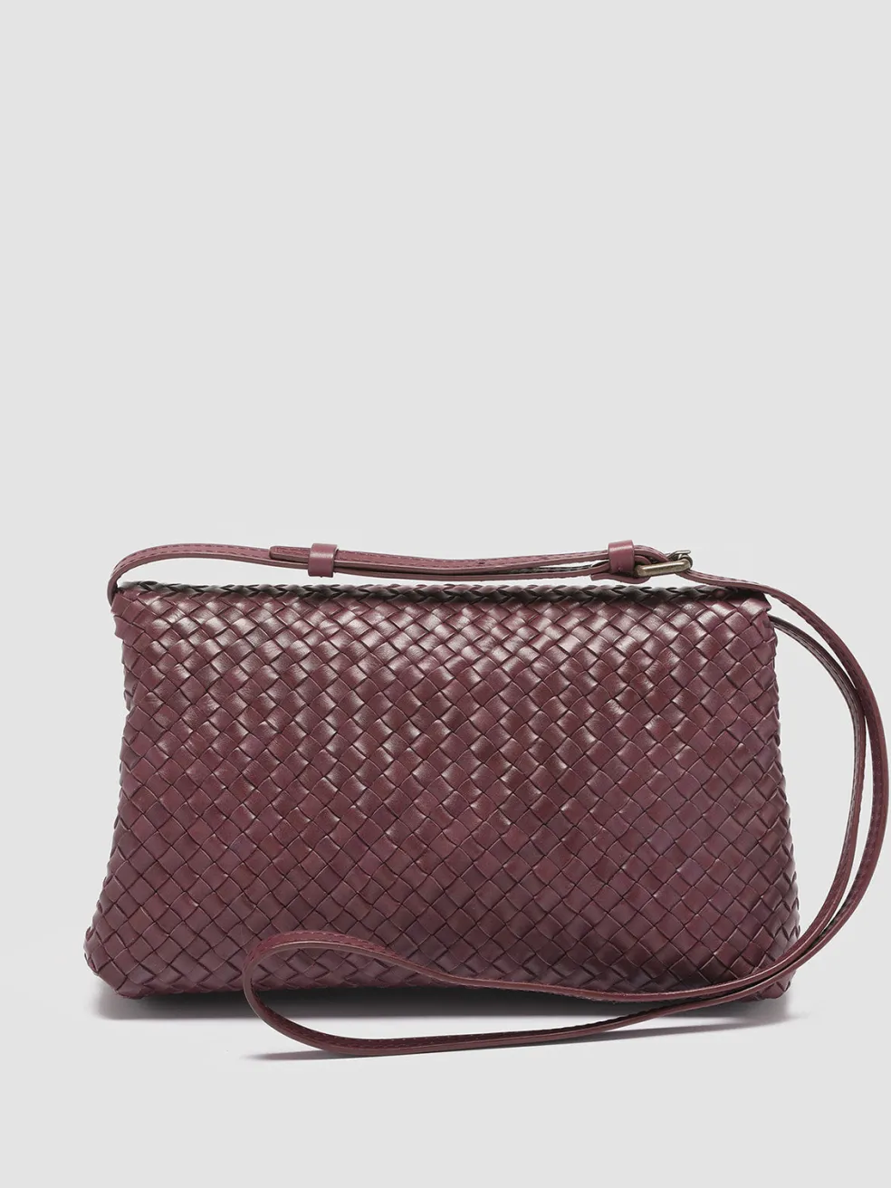 Shop Officine Creative OC CLASS 46 - Burgundy Leather Crossbody Bag WINE