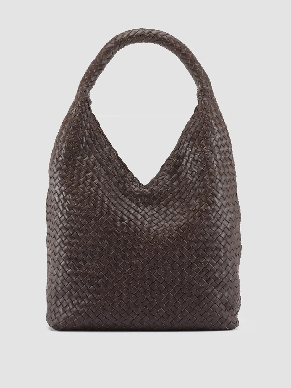 Best Officine Creative OC CLASS 063 - Woven Leather Shoulderbag DARK BROWN