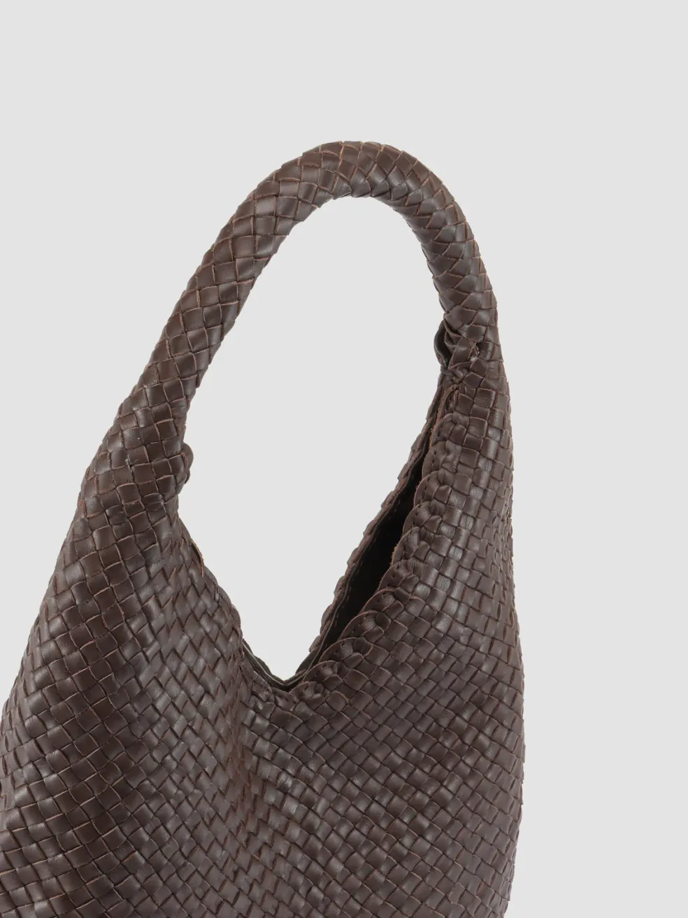 Best Officine Creative OC CLASS 063 - Woven Leather Shoulderbag DARK BROWN