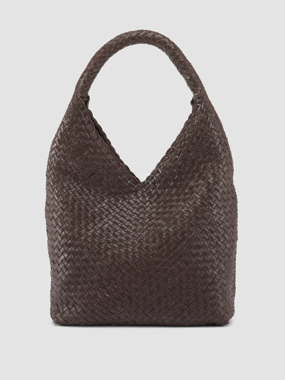 Best Officine Creative OC CLASS 063 - Woven Leather Shoulderbag DARK BROWN