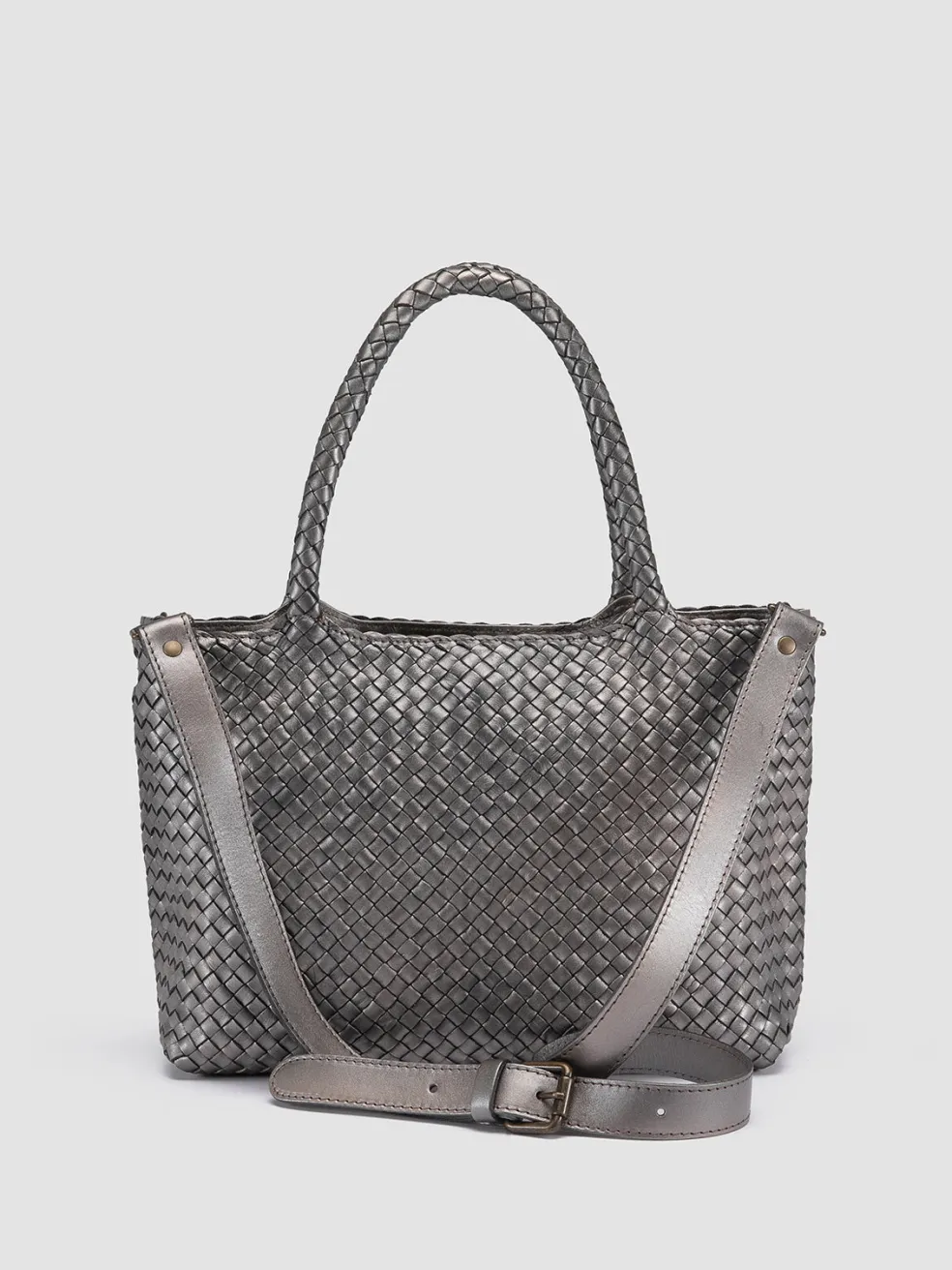 Hot Officine Creative OC CLASS 48 - Grey Leather Tote Bag COLLEGE