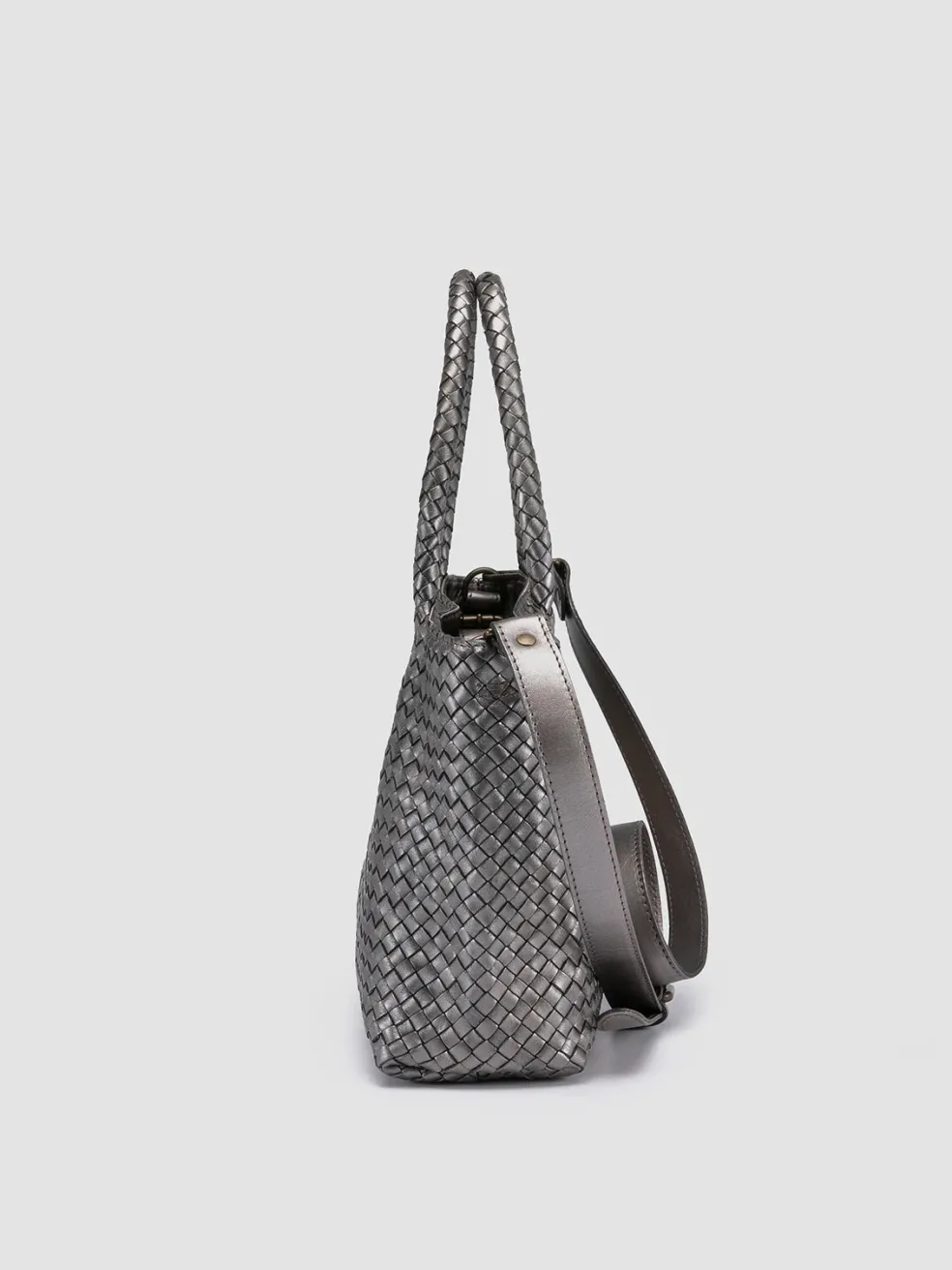 Hot Officine Creative OC CLASS 48 - Grey Leather Tote Bag COLLEGE