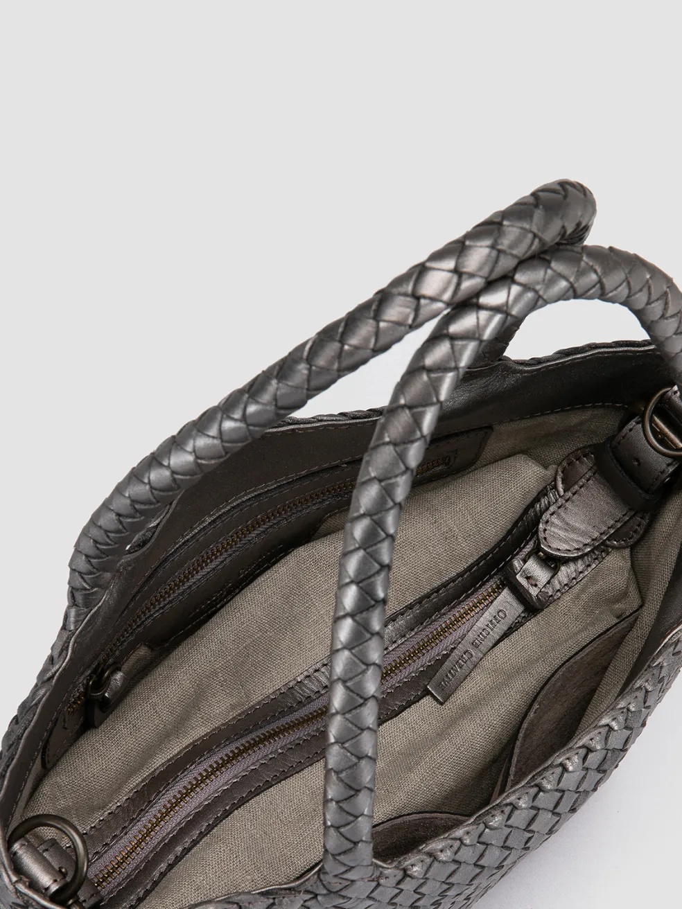 Hot Officine Creative OC CLASS 48 - Grey Leather Tote Bag COLLEGE