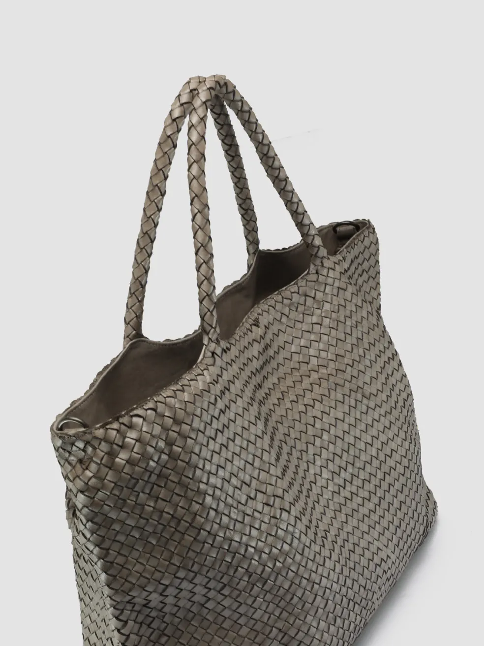Best Sale Officine Creative OC CLASS 3 - Woven Leather Shoulder Bag TAUPE