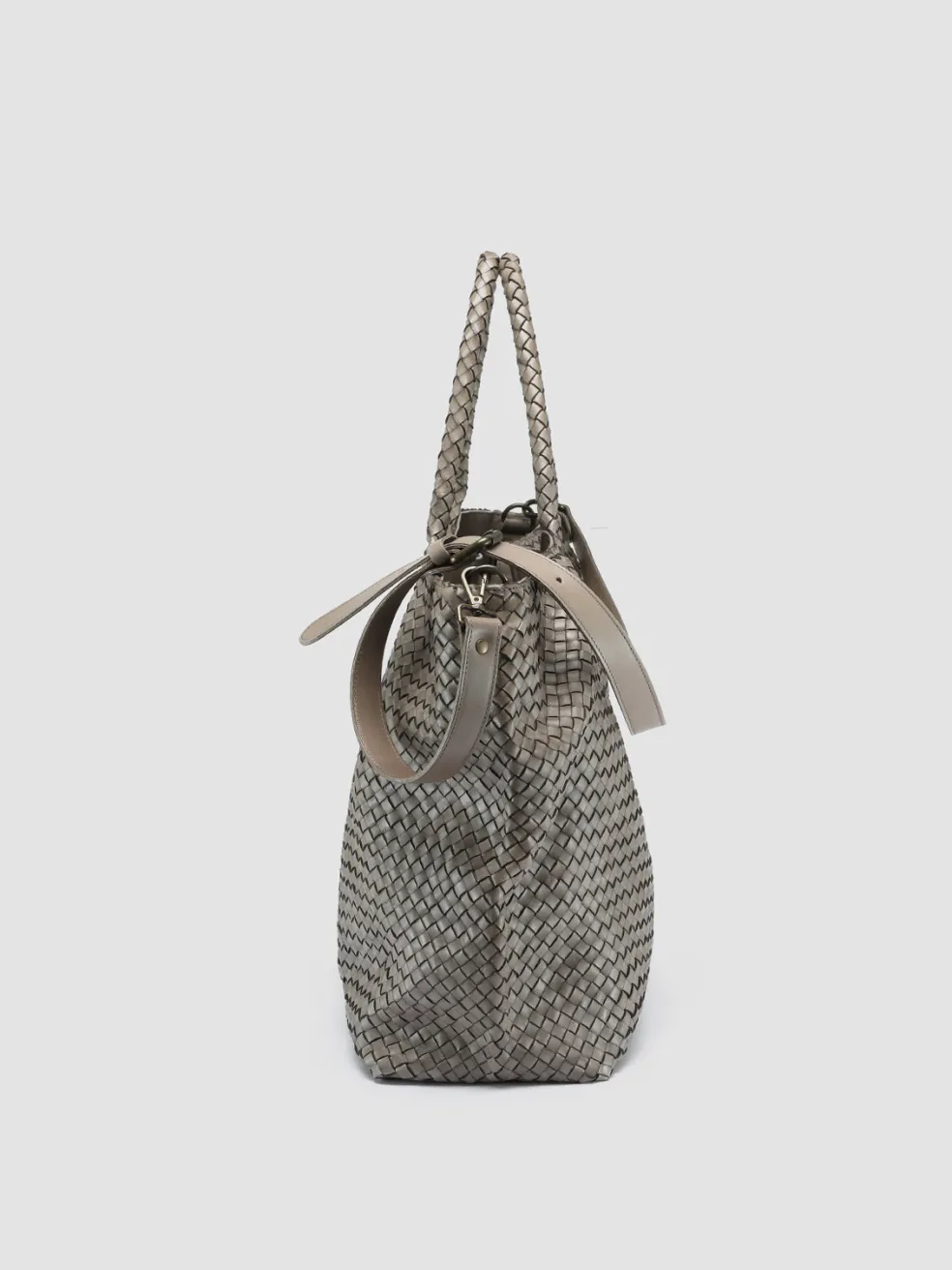 Best Sale Officine Creative OC CLASS 3 - Woven Leather Shoulder Bag TAUPE