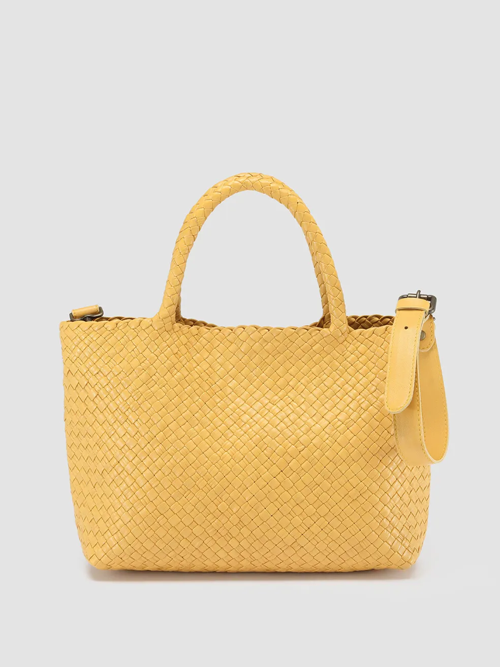 Shop Officine Creative OC CLASS 48 - Leather Tote Bag YELLOW