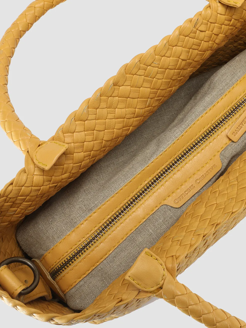 Shop Officine Creative OC CLASS 48 - Leather Tote Bag YELLOW