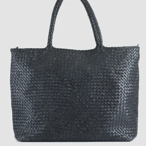 Outlet Officine Creative OC CLASS 35 Woven - Woven Leather Shoulder Bag BLACK