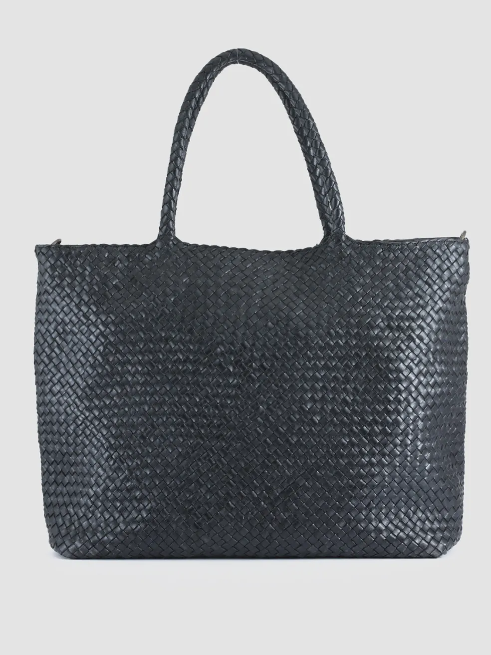 Outlet Officine Creative OC CLASS 35 Woven - Woven Leather Shoulder Bag BLACK