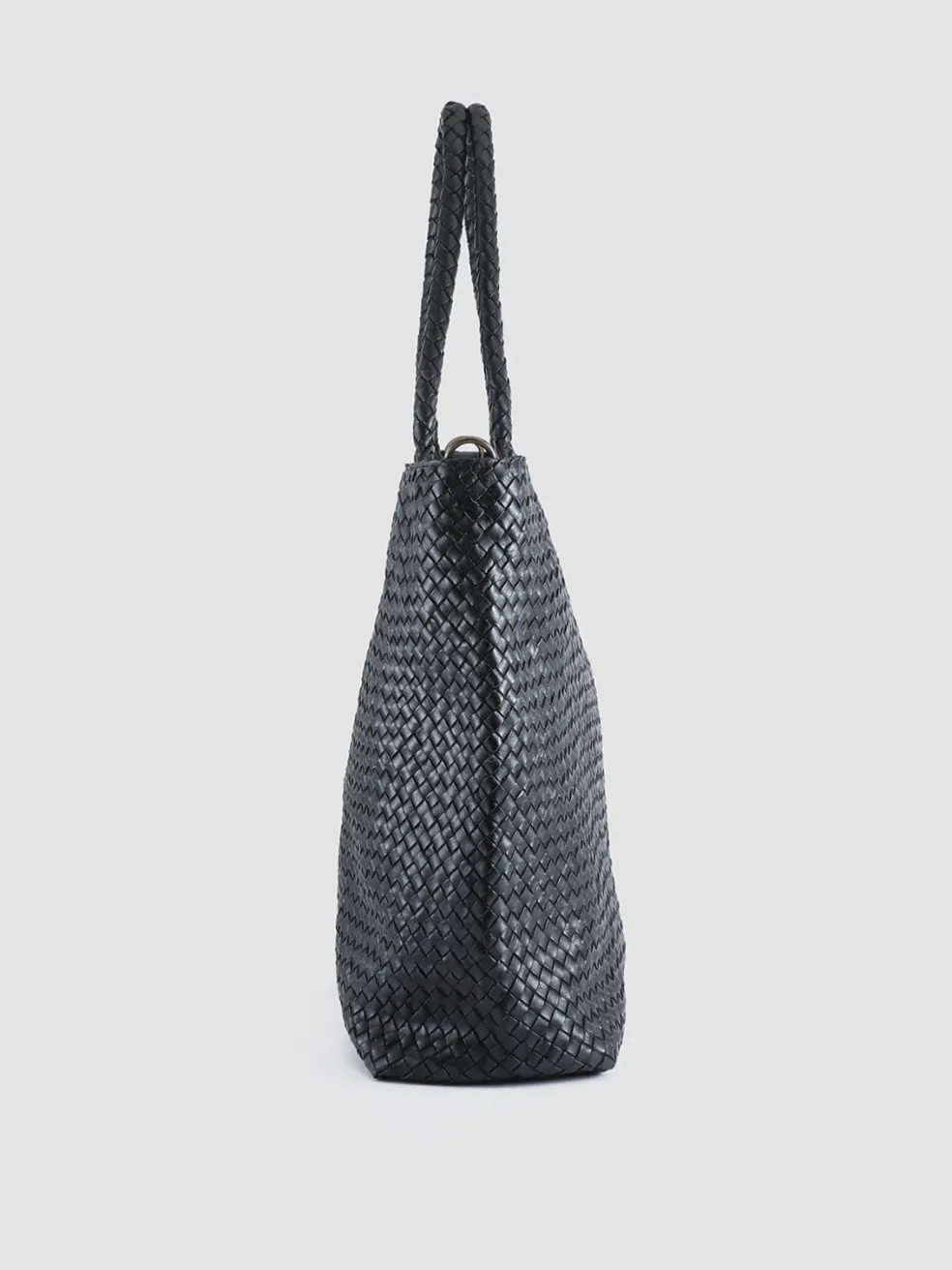 Outlet Officine Creative OC CLASS 35 Woven - Woven Leather Shoulder Bag BLACK