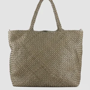 Sale Officine Creative OC CLASS 35 Woven - Green Woven Leather Shoulder Bag DEPHTS