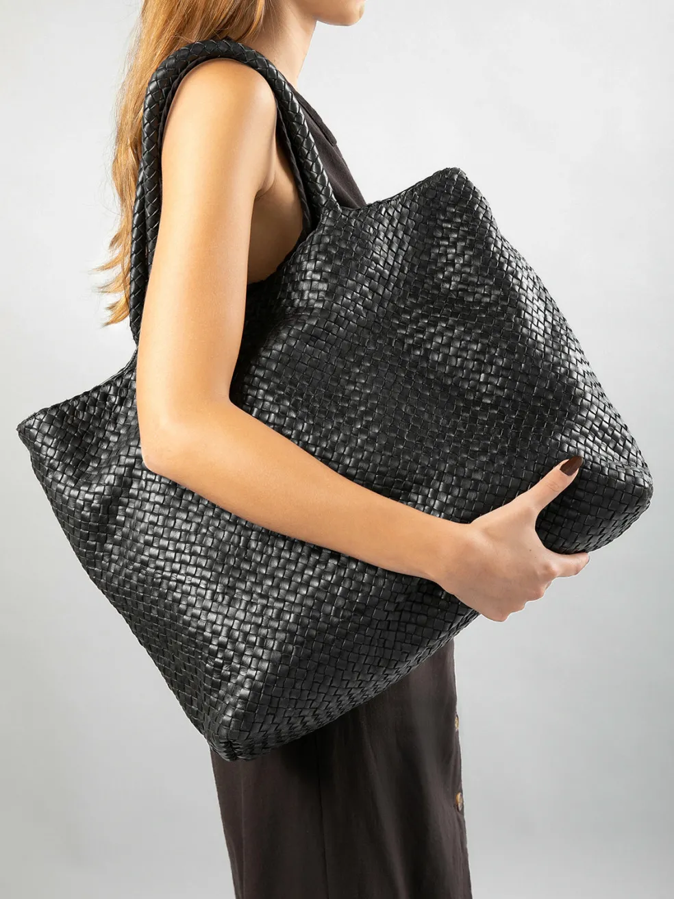 Clearance Officine Creative OC CLASS 35 Woven - Green Woven Leather Shoulder Bag CINDER