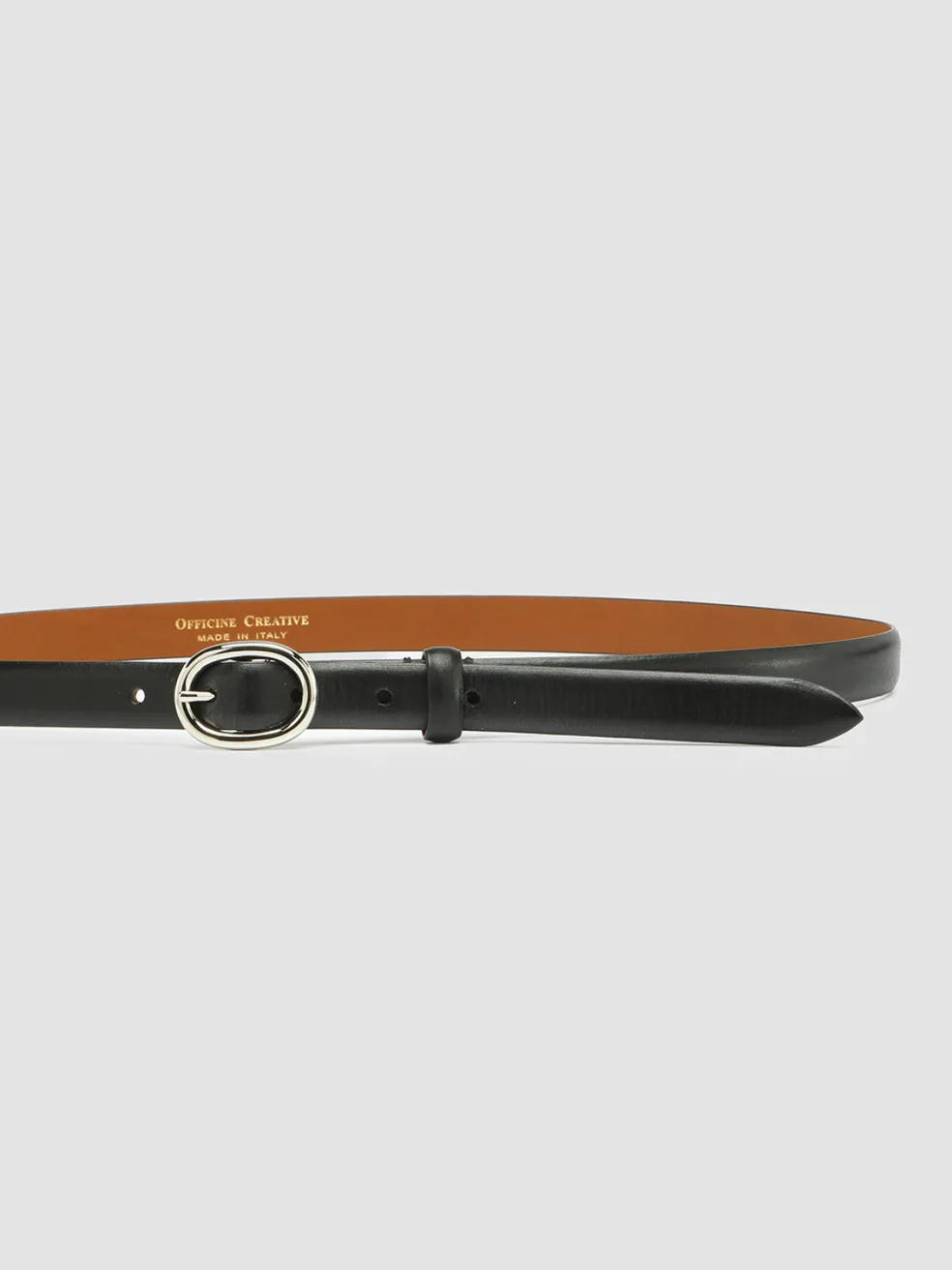 Flash Sale Officine Creative OC STRIP 56 - Leather Belt BLACK