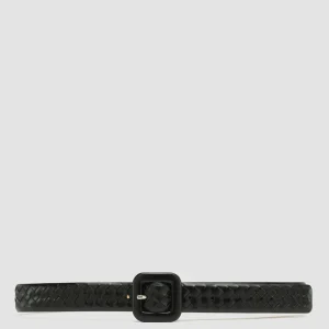Cheap Officine Creative OC STRIP 060 - Woven Leather Belt BLACK