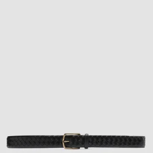 Fashion Officine Creative OC STRIP 28 - Woven Leather Belt BLACK