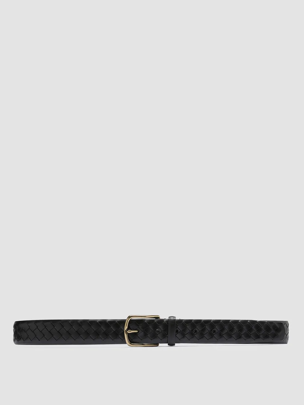 Fashion Officine Creative OC STRIP 28 - Woven Leather Belt BLACK