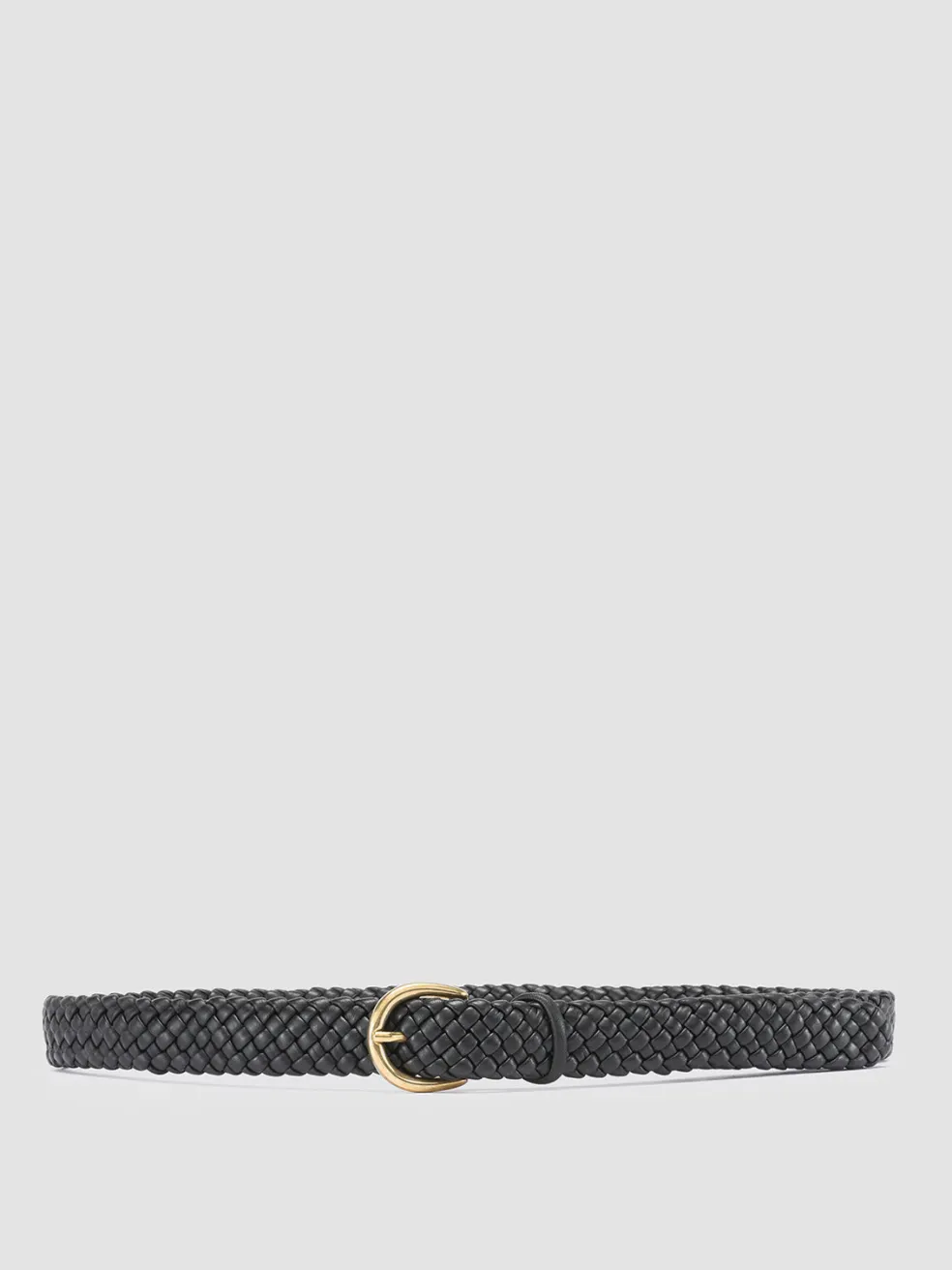 Cheap Officine Creative OC STRIP 38 - Woven Leather Belt BLACK