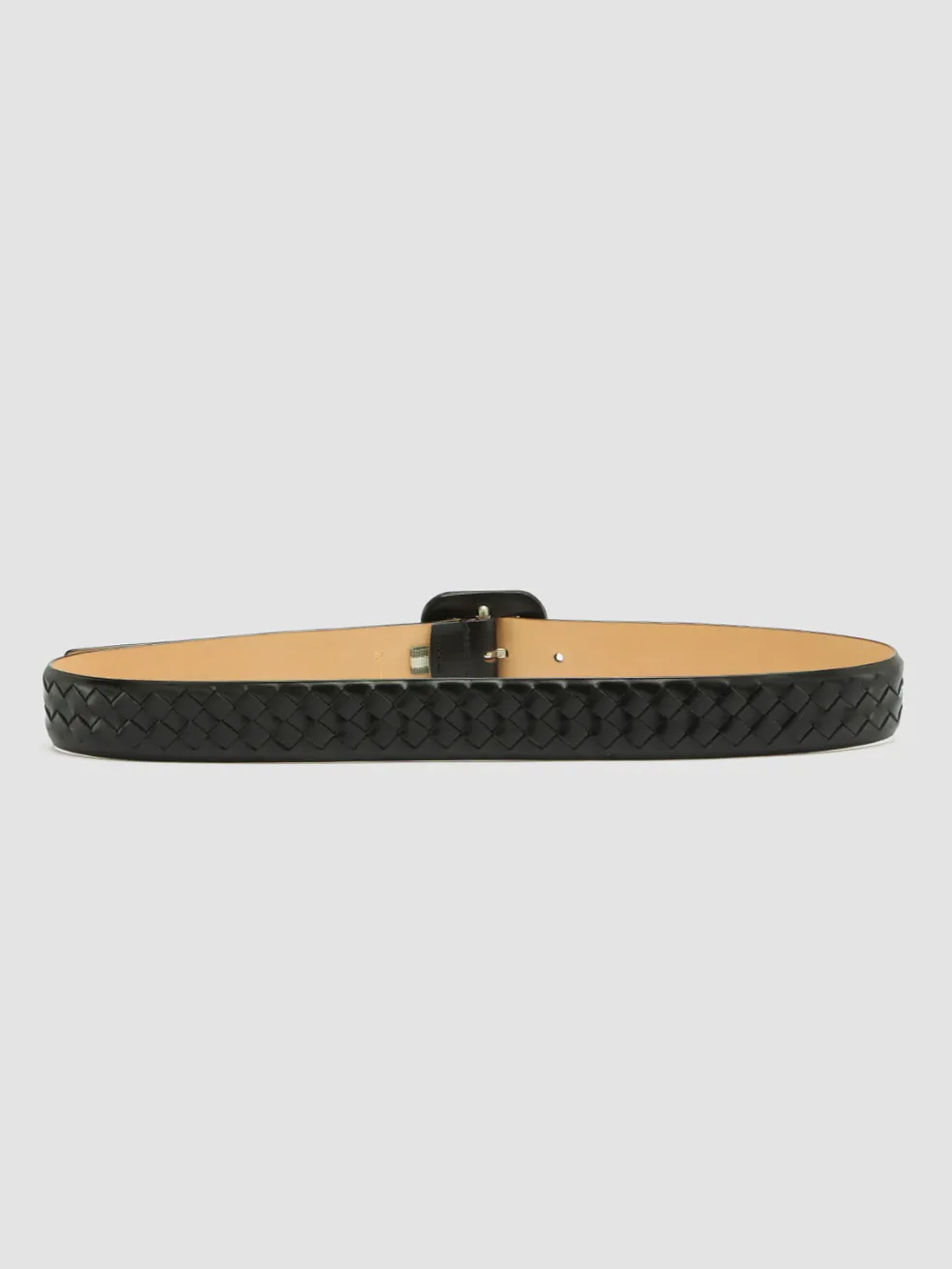 Cheap Officine Creative OC STRIP 060 - Woven Leather Belt BLACK