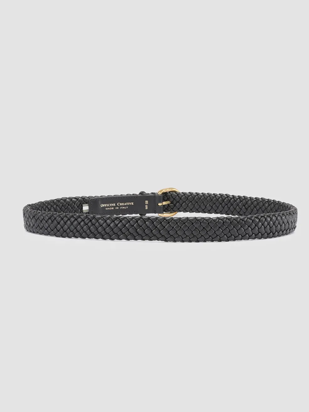 Cheap Officine Creative OC STRIP 38 - Woven Leather Belt BLACK