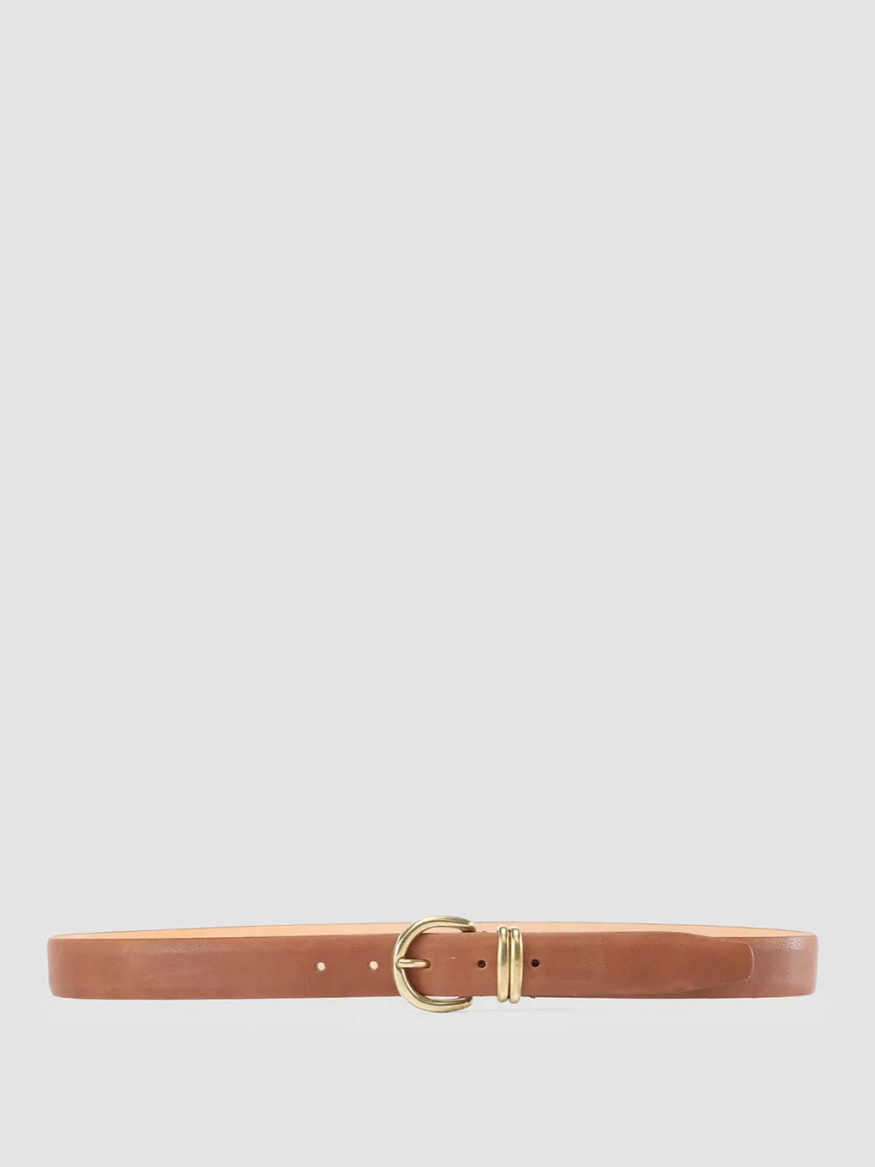 Clearance Officine Creative OC STRIP 46 - Brown Leather Belt SANTIAGO