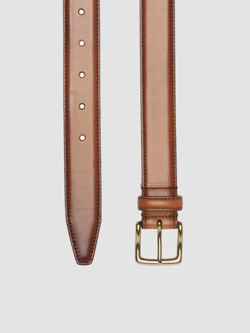 Clearance Officine Creative OC STRIP 05 - Brown Leather Belt TAN