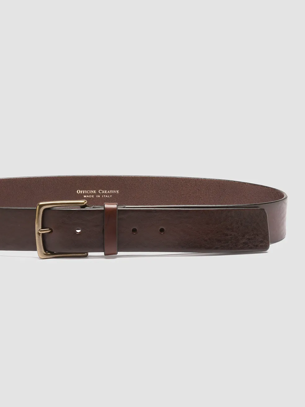 New Officine Creative OC STRIP 22 - Brown Leather Belt TESTA DI MORO