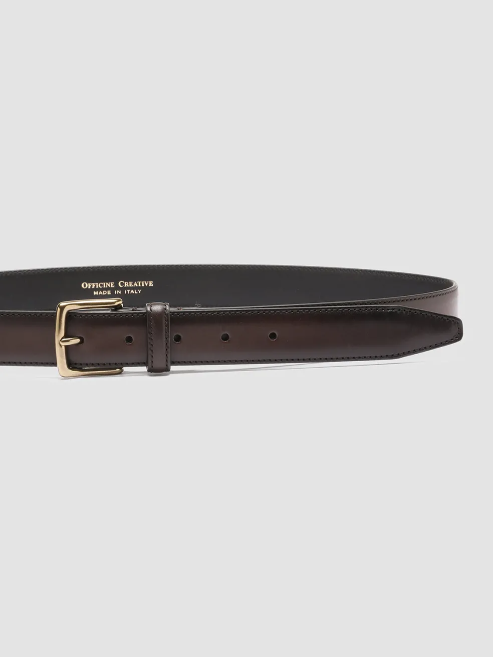 Cheap Officine Creative OC STRIP 05 - Brown Leather Belt DARK