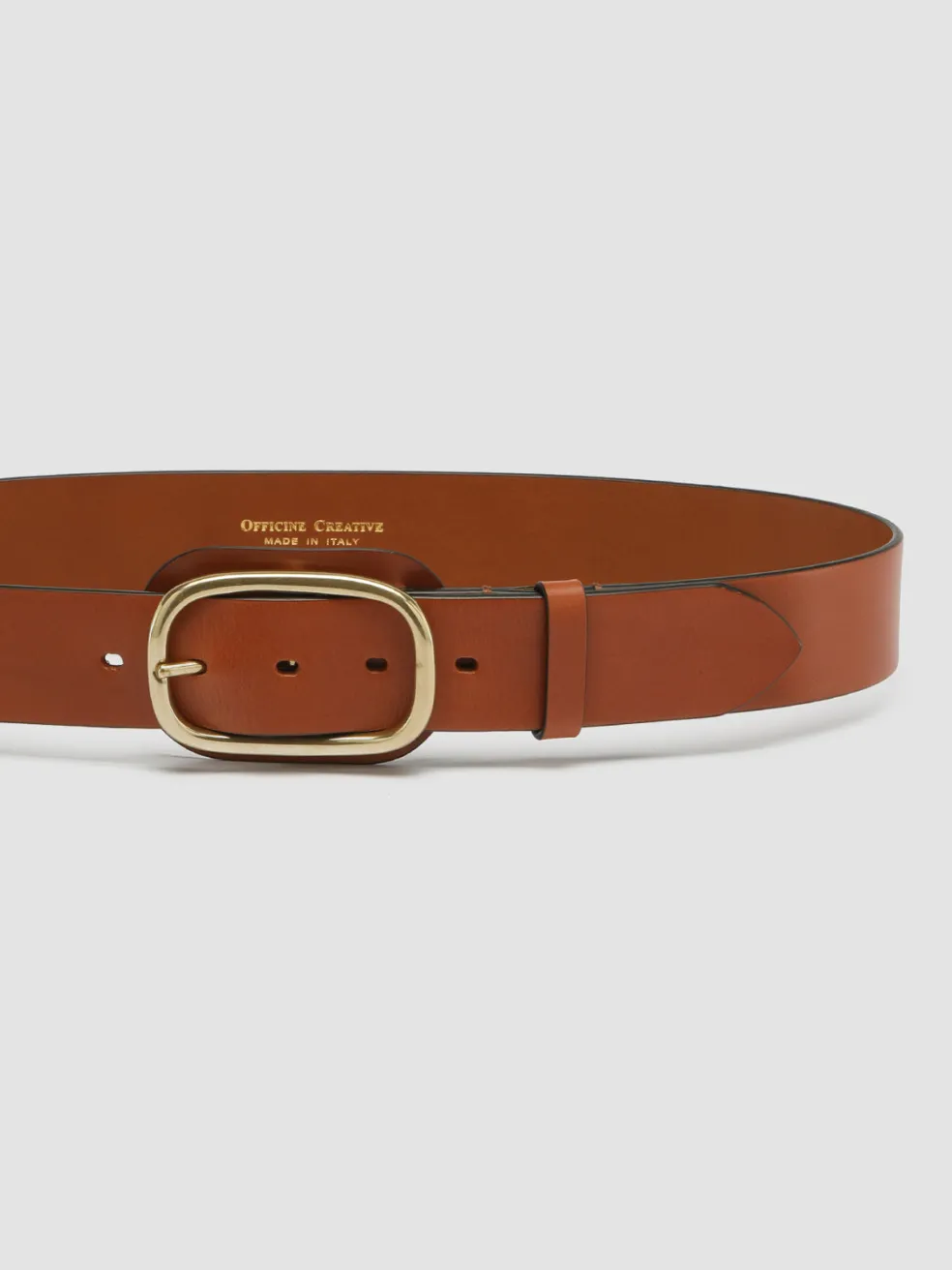 Best Officine Creative OC STRIP 058 - Brown Leather Belt RHUM