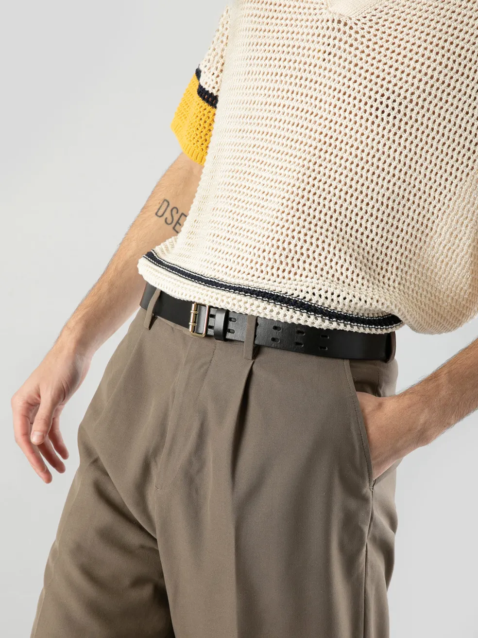 Online Officine Creative OC STRIP 051 - Brown Leather Belt COFFEE