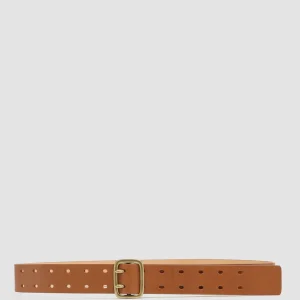 Sale Officine Creative OC STRIP 062 - Brown Nappa Leather Belt RHUM