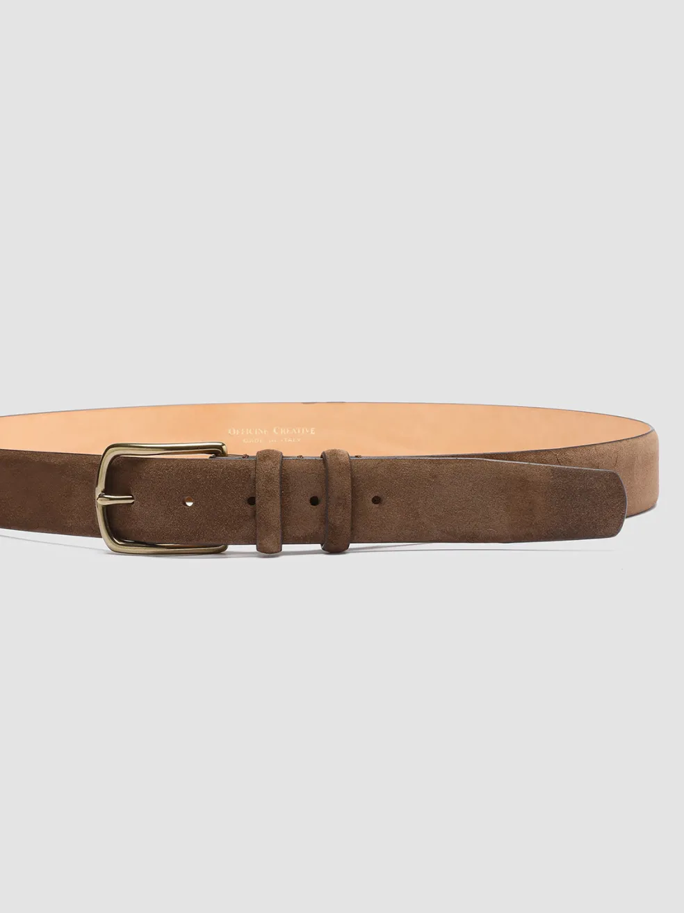 Best Sale Officine Creative OC STRIP 33 - Brown Suede Belt CIGAR