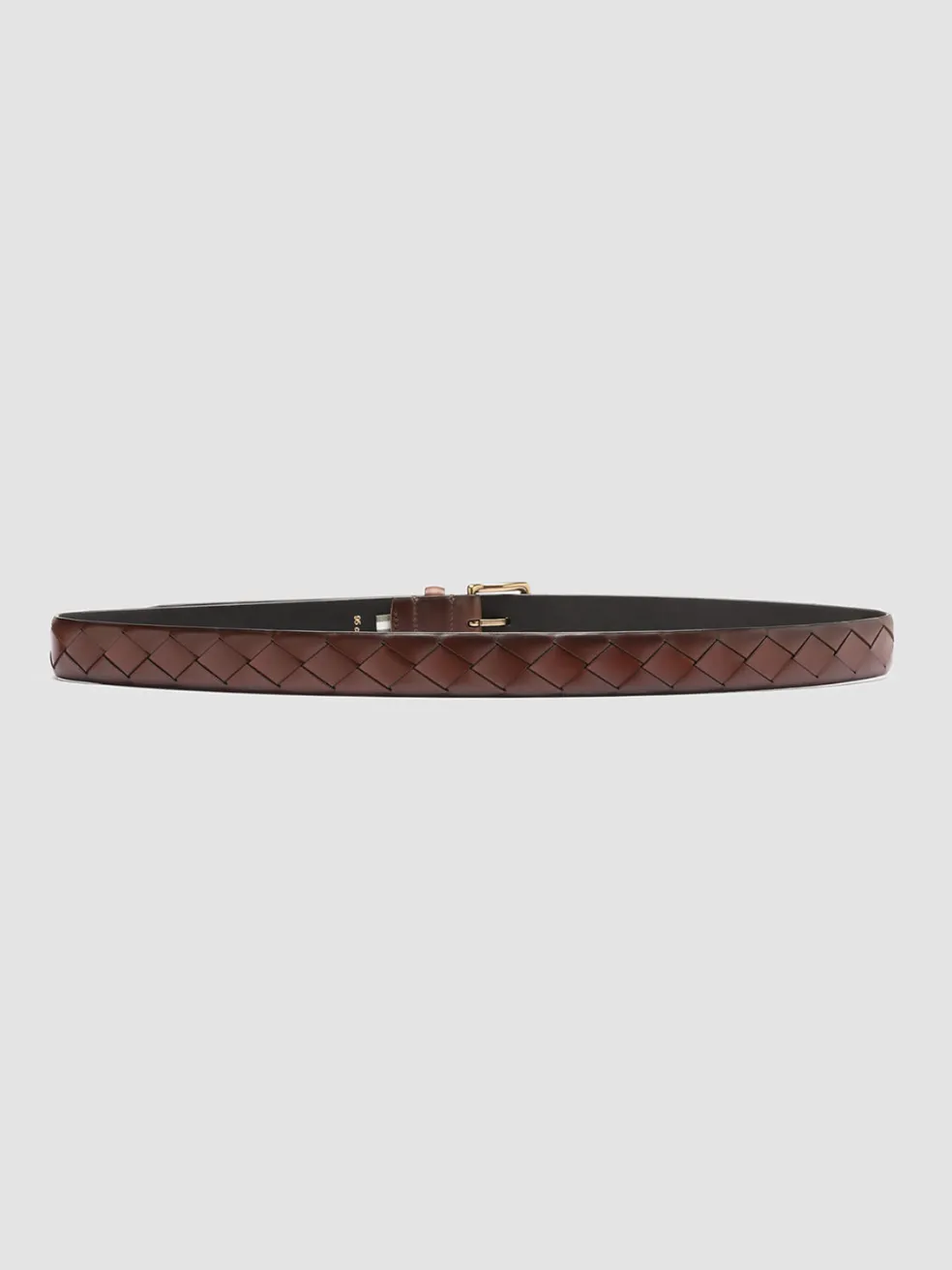 Fashion Officine Creative OC STRIP 29 - Brown Woven Leather Belt TEAK