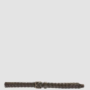 Fashion Officine Creative OC STRIP 20 - Green Woven Leather Belt DEPHTS