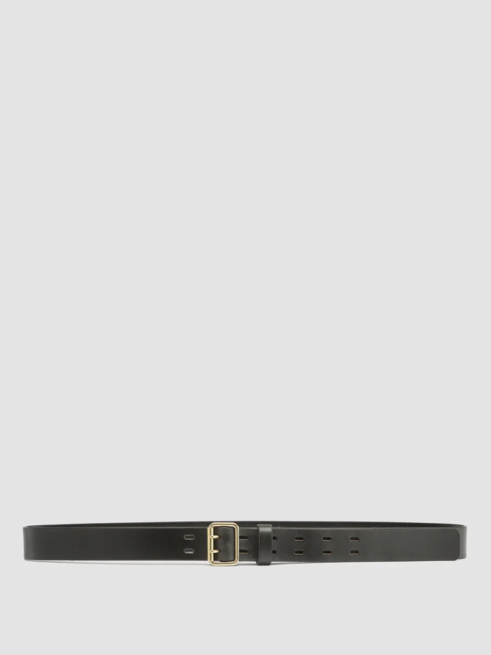 Cheap Officine Creative OC STRIP 051 - Grey Leather Belt PIOMBO