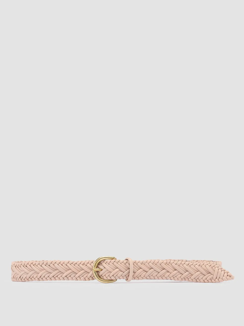 Clearance Officine Creative OC STRIP 36 - Ivory Woven Leather Belt TAPIOCA