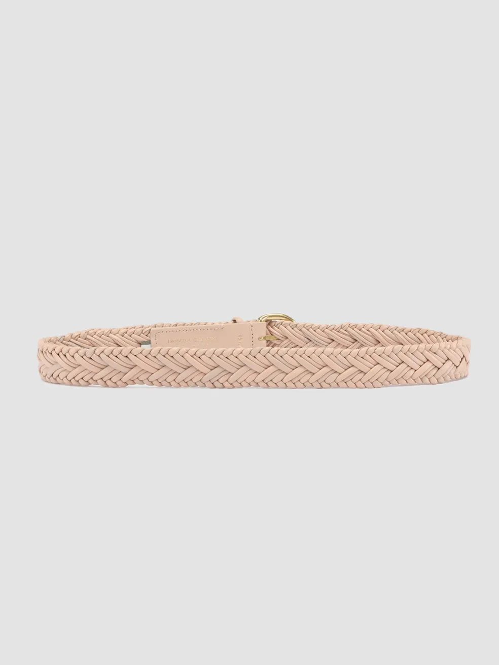 Clearance Officine Creative OC STRIP 36 - Ivory Woven Leather Belt TAPIOCA