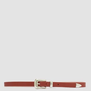 Flash Sale Officine Creative OC STRIP 066 - Red Nappa Leather Belt RUST ROSE
