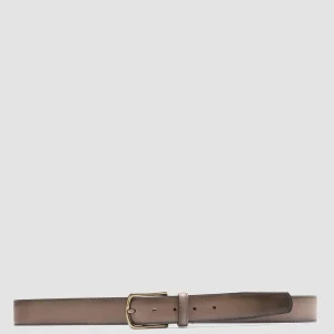 Best Officine Creative OC STRIP 04 - Taupe Leather Belt WALNUT