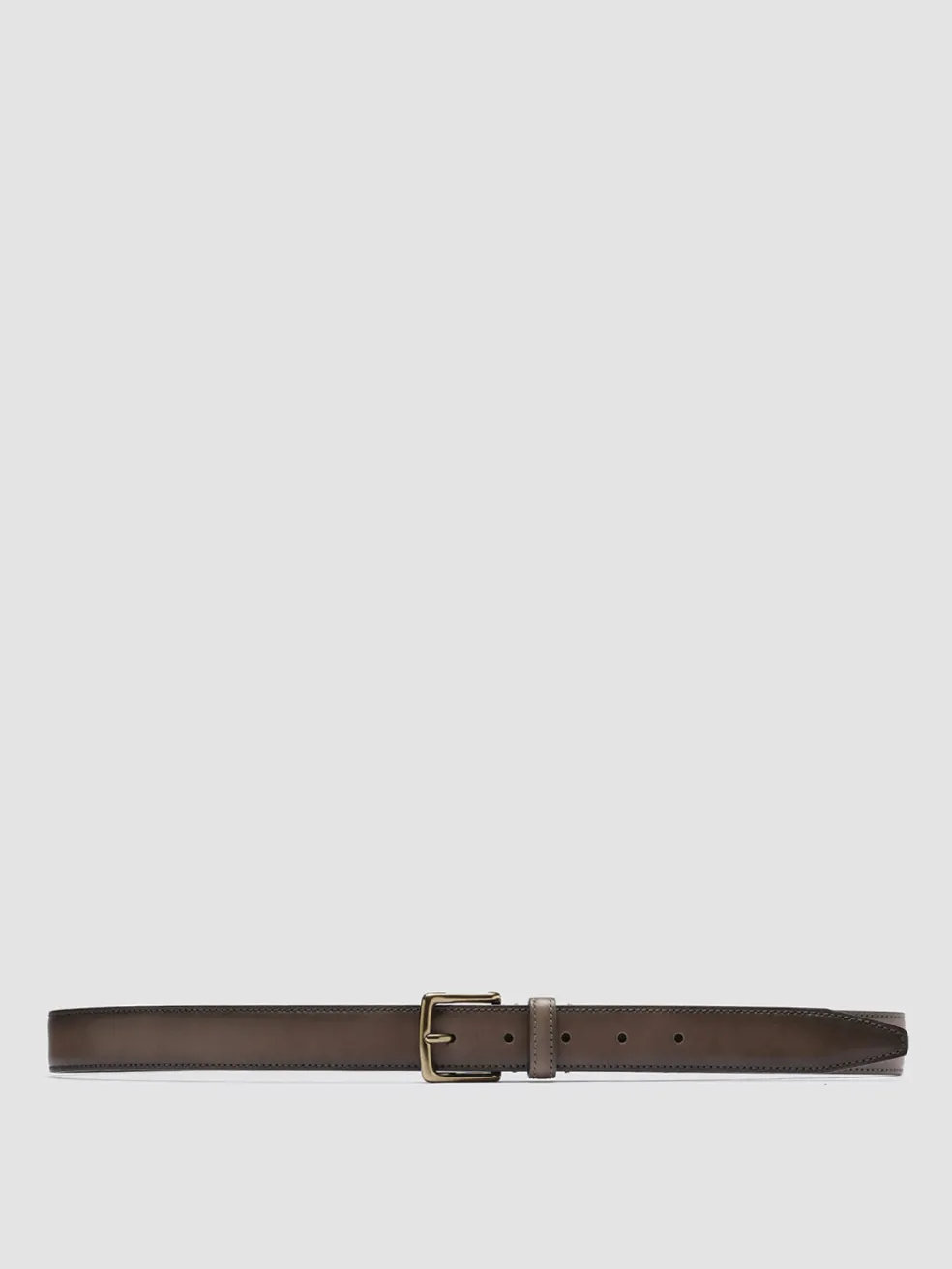 Sale Officine Creative OC STRIP 05 - Taupe Leather Belt WALNUT