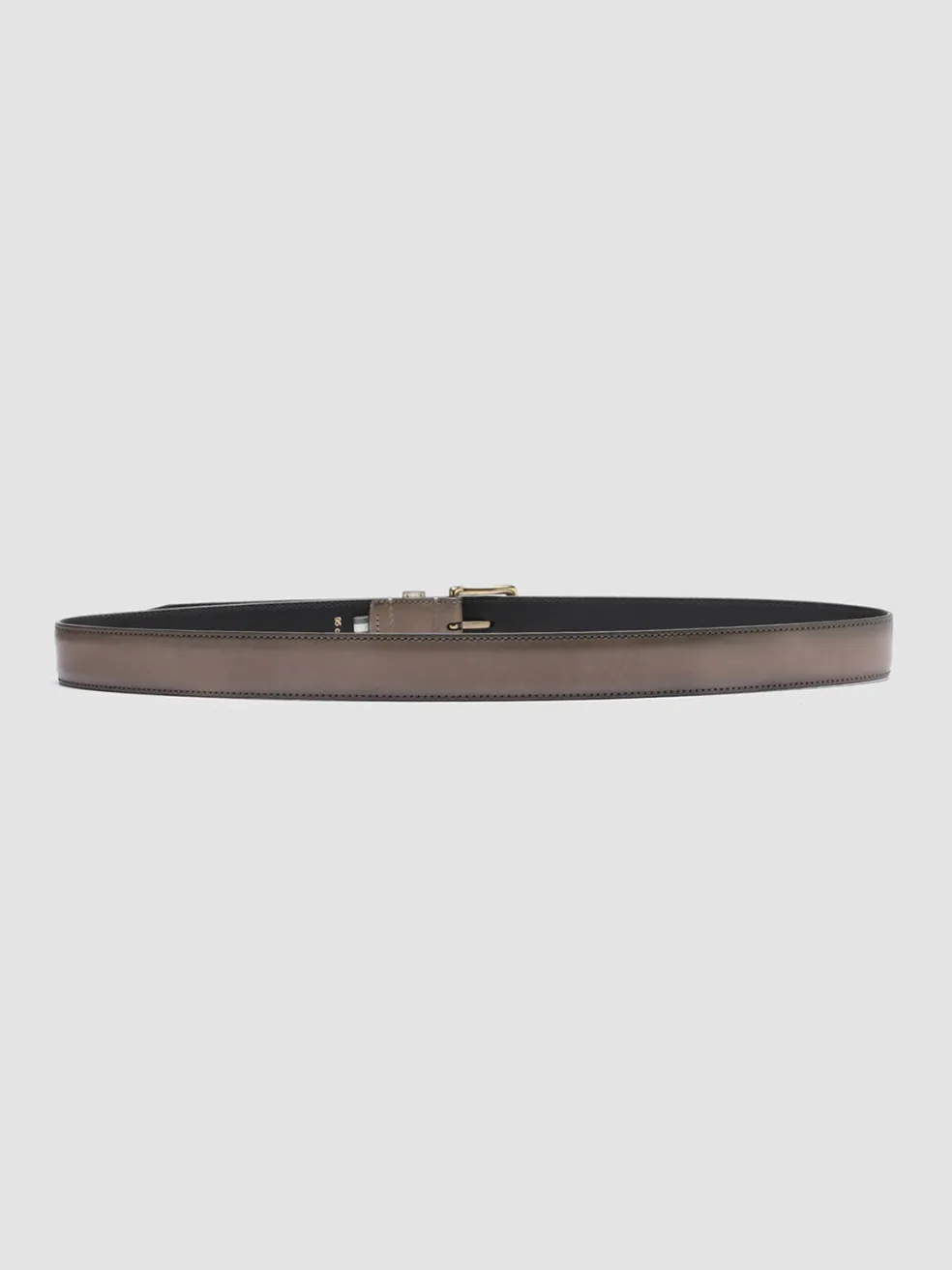 Sale Officine Creative OC STRIP 05 - Taupe Leather Belt WALNUT