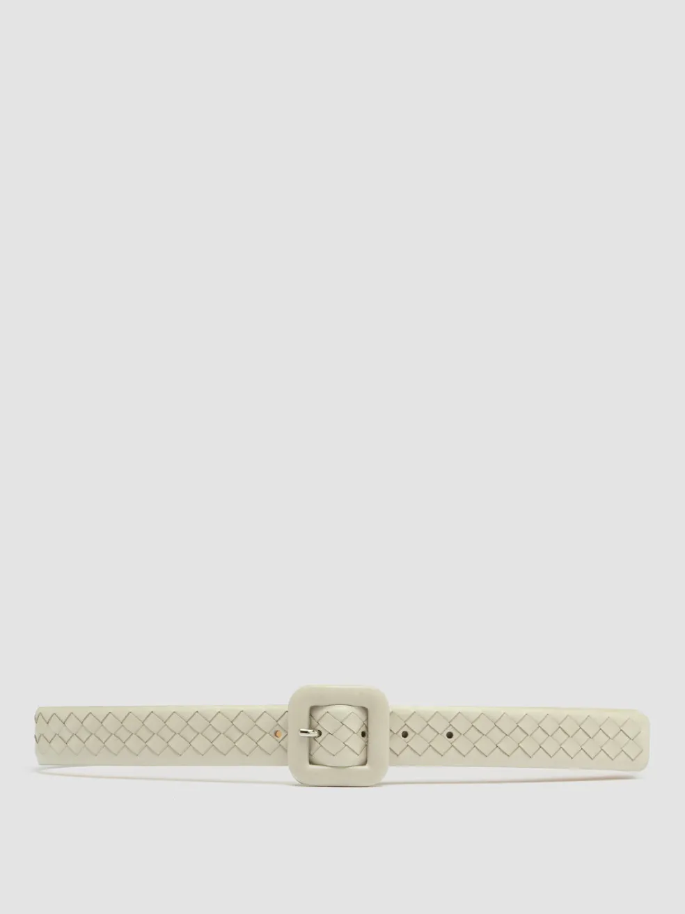 Best Officine Creative OC STRIP 060 - White Woven Leather Belt NEBBIA