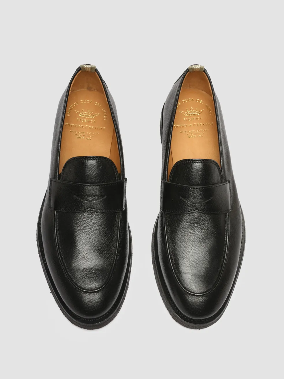 Best Officine Creative OPERA FLEXI 101 - Leather Penny Loafers BLACK