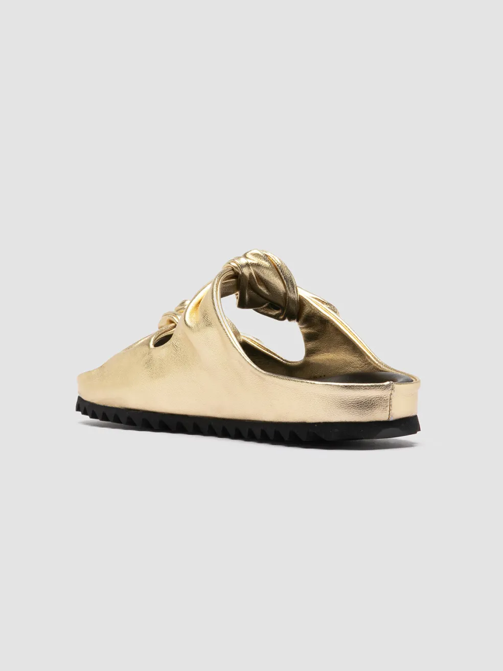 Sale Officine Creative PELAGIE 010 - Gold Leather Slide Sandals ORO