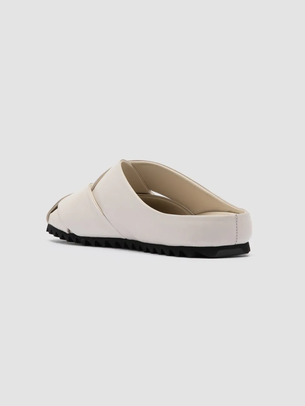 Best Officine Creative PELAGIE 018 - White Leather Mule Sandals NEBBIA