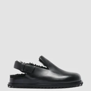 New Officine Creative PELAGIE D’HIVER 004 - Leather And Shearling Slingback Pumps BLACK