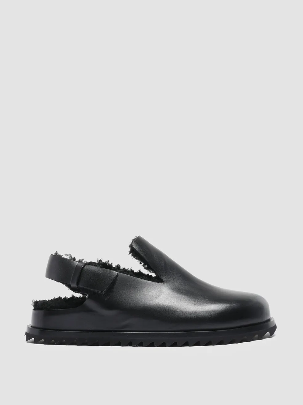 New Officine Creative PELAGIE D’HIVER 004 - Leather And Shearling Slingback Pumps BLACK