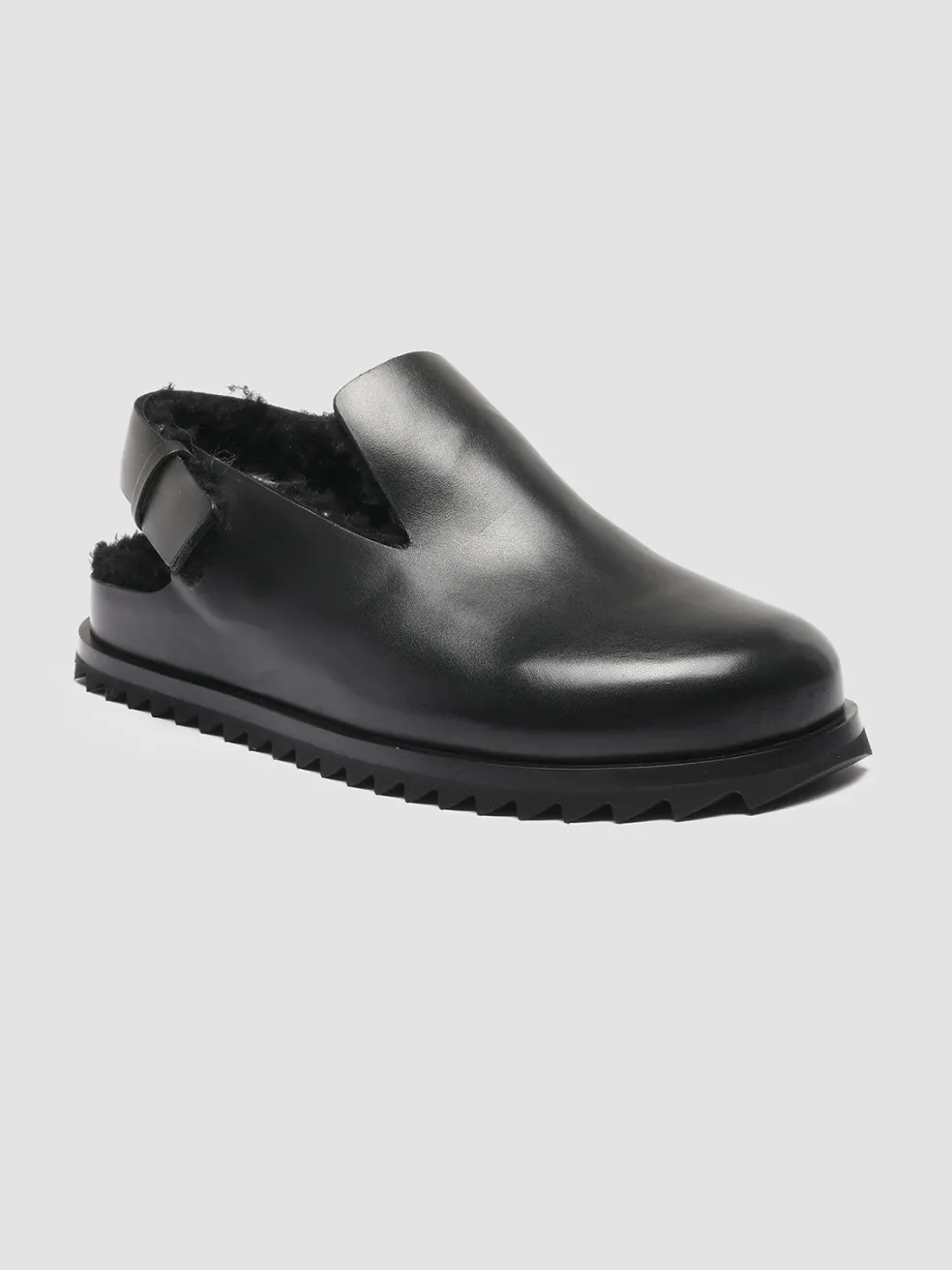 New Officine Creative PELAGIE D’HIVER 004 - Leather And Shearling Slingback Pumps BLACK