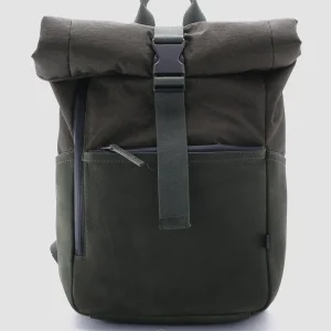 Cheap Officine Creative PILOT 001 - Green Nubuck & Nylon Backpack SAFARI