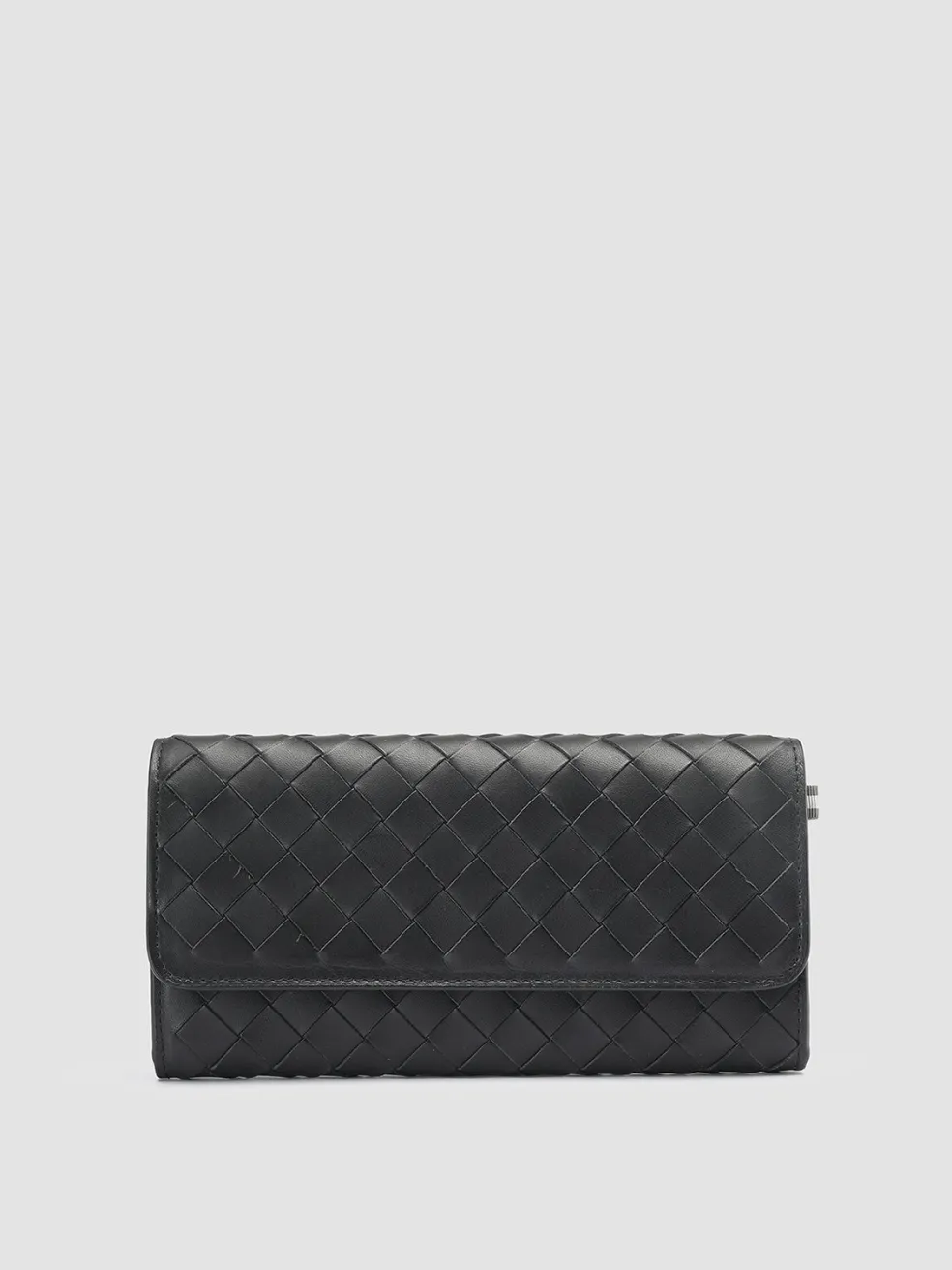 Best Officine Creative POCHE 109 - Woven Leather Wallet BLACK