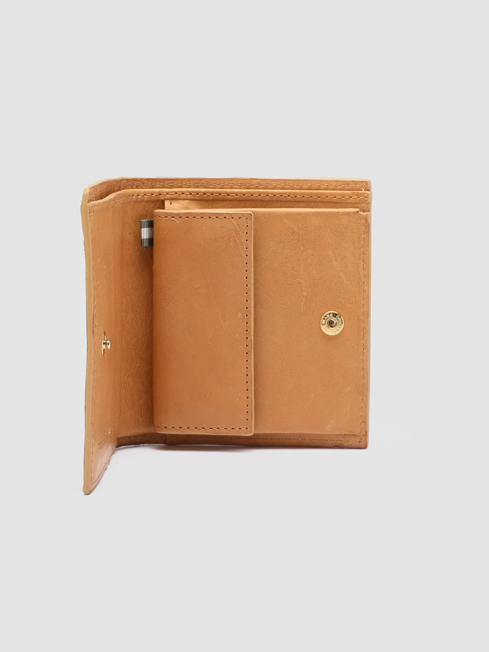 Fashion Officine Creative POCHE 111 - Brown Woven Leather Bifold Wallet BOSCO